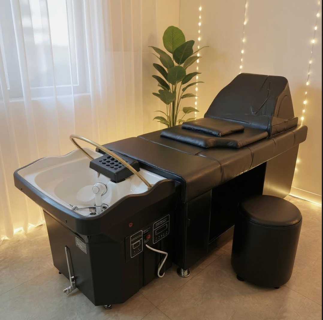 Portable Head Spa Equipment Black Upholstery