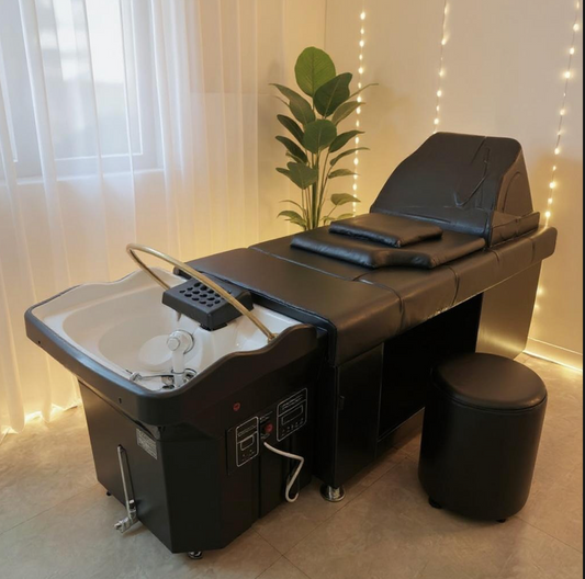 Portable Head Spa Equipment Black Upholstery