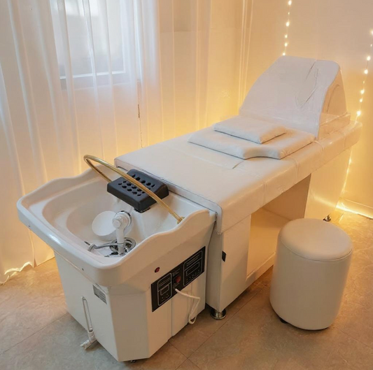 Portable Head Spa Equipment Cream Upholstery